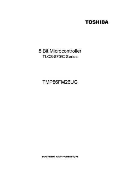 Toshiba TMP86FM26UG User Manual - cover page