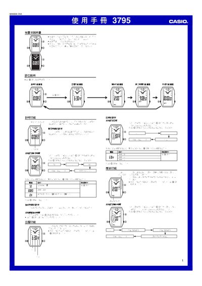 Casio 3795 User Manual - cover page