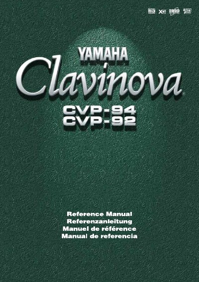 Yamaha CVP-94/CVP-92 Reference Manual - cover page