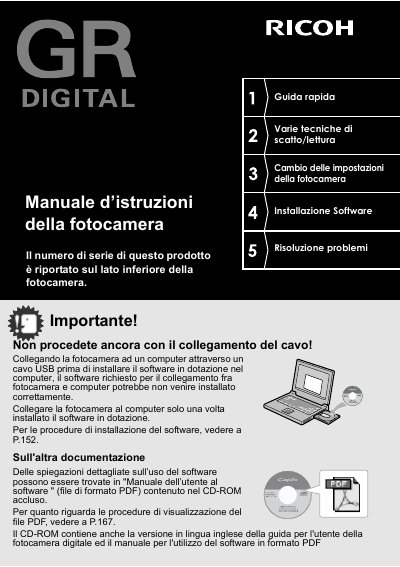Ricoh GR DIGITAL Camera User Guide - cover page