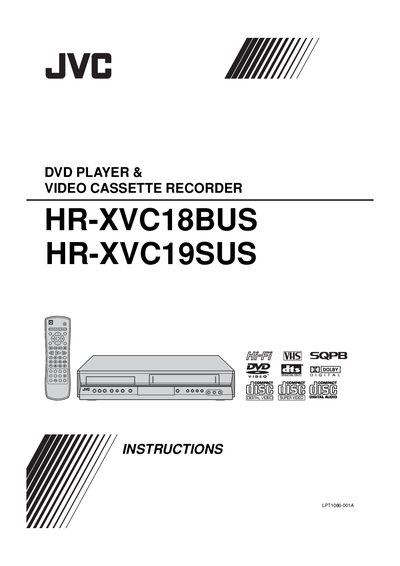 JVC HR-XVC18/HR-XVC19 DVD Player & Video Cassette Recorder User Manual - cover page