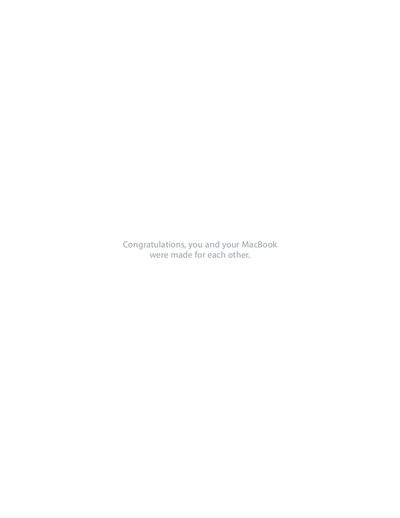 Apple MacBook User Guide - cover page