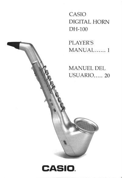 Casio DH-100 Digital Horn User Manual - cover page