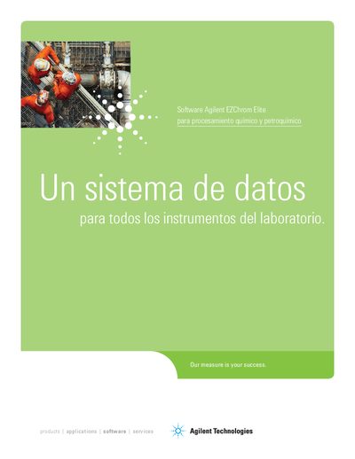 Agilent EZChrom Elite Software Product Leaflet - cover page