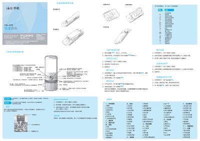 Haier HG-X70 Phone Quick Start Guide - cover page