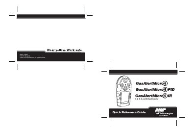 BW Technologies LP 1, 2, 3, 4, 5-Gas Detector Quick Reference Guide