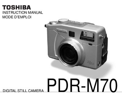 Toshiba PDR-M70 Digital Still Camera User Manual
