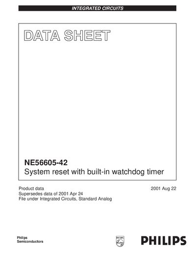 Philips NE56605-42 System Reset with Built-in Watchdog Timer Datasheet - cover page