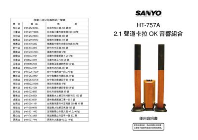 Sanyo HT-757A Hi-Fi User Manual - cover page