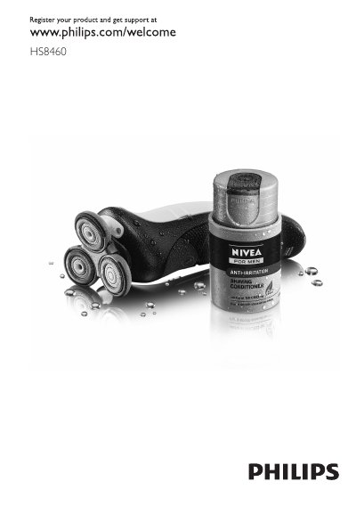 Philips HS8460 Shaver User Manual - cover page