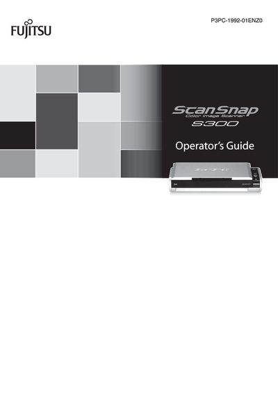 Fujitsu ScanSnap S300 Operator's Guide