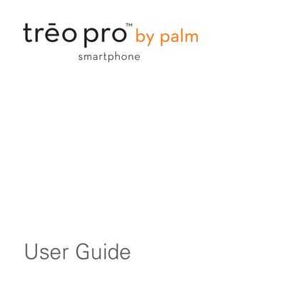 Palm Treo Pro Smartphone User Manual - cover page