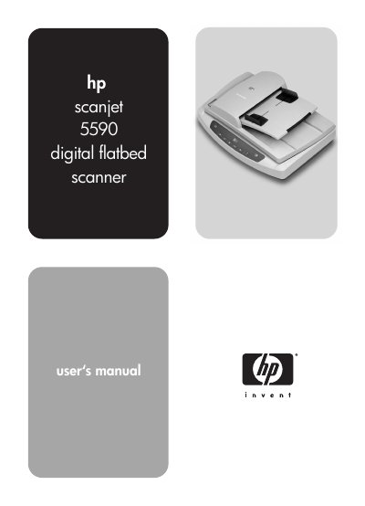 HP ScanJet 5590 Flatbed Scanner User Manual
