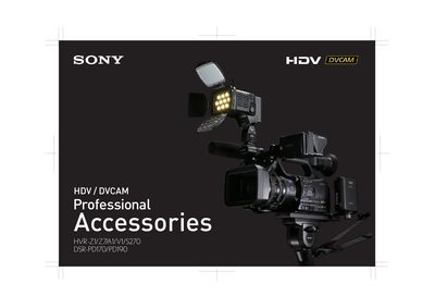 Sony HVR-Z1/Z7/A1/V1/S270 User Manual