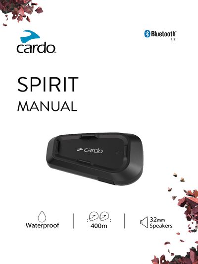 Cardo SPIRIT Communication and Entertainment System User Manual
