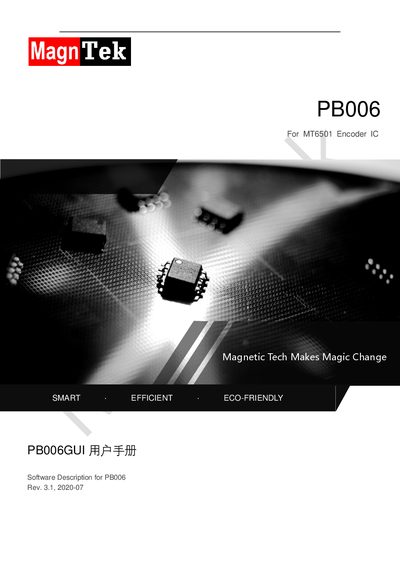 MagnTek PB006 Encoder IC Programming Tool User Manual - cover page