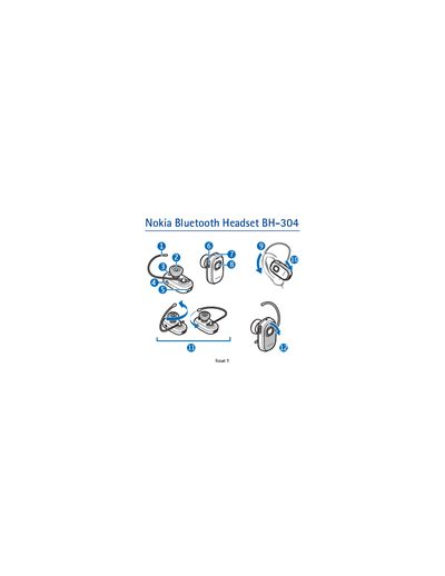 Nokia BH-304 Bluetooth Headset User Manual - cover page