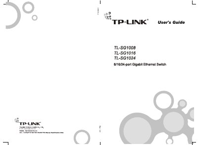 TP-Link TL-SG1008/TL-SG1016/TL-SG1024 Gigabit Ethernet Switch User Guide - cover page