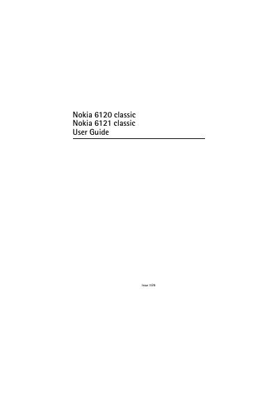 Nokia 6120 classic / 6121 classic User Manual