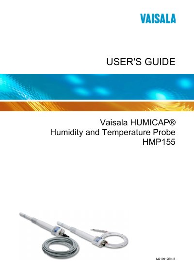 Vaisala HMP155 User Guide - cover page