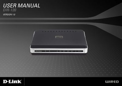 D-Link DIR-120 Ethernet Broadband Router User Manual - cover page