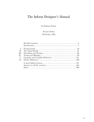 Inform Designer User Manual cover