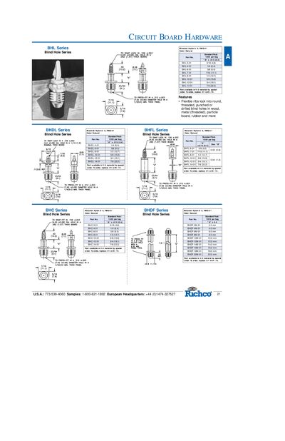 Richco Circuit Board Hardware Product Leaflet - cover page