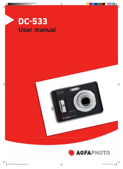 AgfaPhoto DC-533 Digital Camera User Manual - cover page