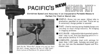 Pacific Tool Co. Mesur-Kit Reloading Tool User Manual - cover page