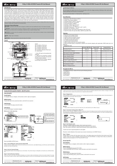 FrSky Taranis X9 Lite User Manual - cover page