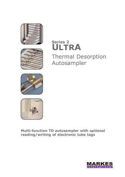 Markes International Series 2 ULTRA Thermal Desorption Autosampler Brochure - cover page