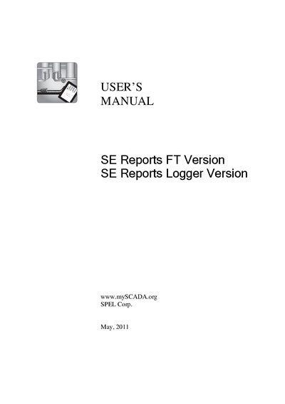SPEL SE Reports User Manual - cover page