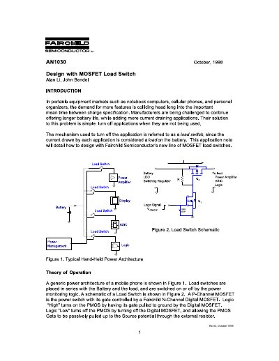 Fairchild Semiconductor FDC6329L Thermal Analysis Application Note