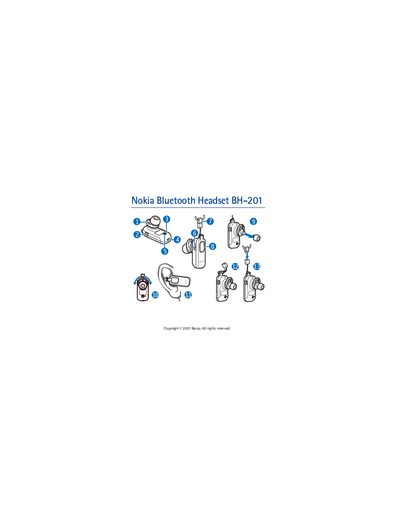 Nokia BH-201 Bluetooth Headset User Manual - cover page
