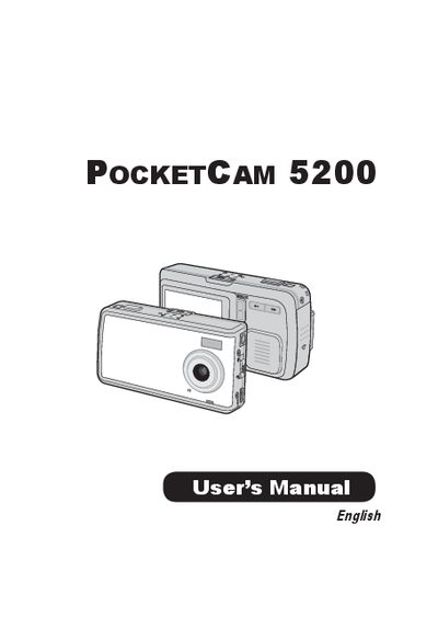 PocketCam 5200 User Manual - cover page