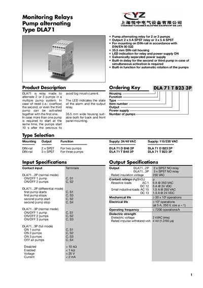 Shaghihal Tugimong DLA71 Monitoring Relay User Manual - cover page