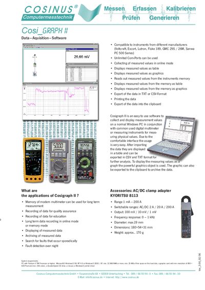 Cosinus Cosi_GRAPH II Data Acquisition Software User Manual - cover page