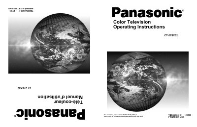 Panasonic CT-27SX32 Color Television Operating Instructions - cover page