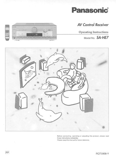 Panasonic SA-HE7 AV Control Receiver Operating Instructions