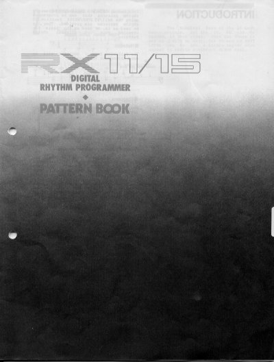 Yamaha RX11/15 Rhythm Patterns Guide - cover page