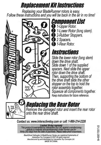 BlackGhost BladeRunner Replacement Kit Instructions - cover page