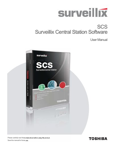 Surveillix SCS Central Station Software User Manual - cover page