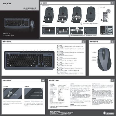 Rapoo 8160 Wireless Multimedia Suite Quick Start Guide - cover page