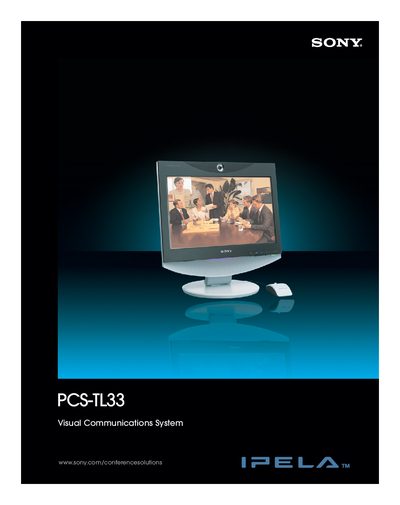 Sony PCS-TL33 Visual Communications System User Manual - cover page
