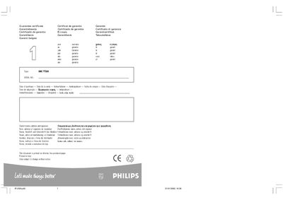 Philips SBC TT320 Indoor Antenna User Manual - cover page
