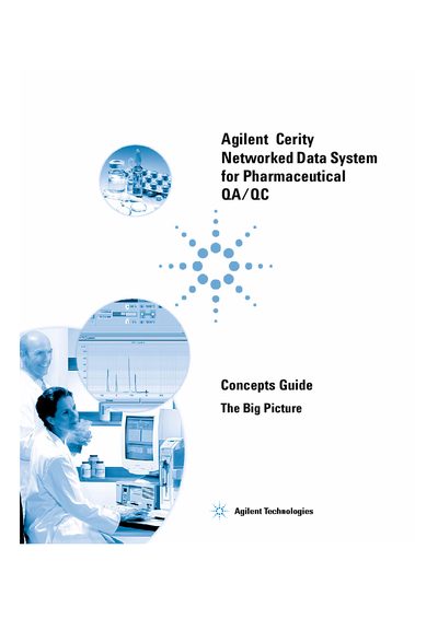 Agilent Cerity Networked Data System for Pharmaceutical QA/QC Manual - cover page