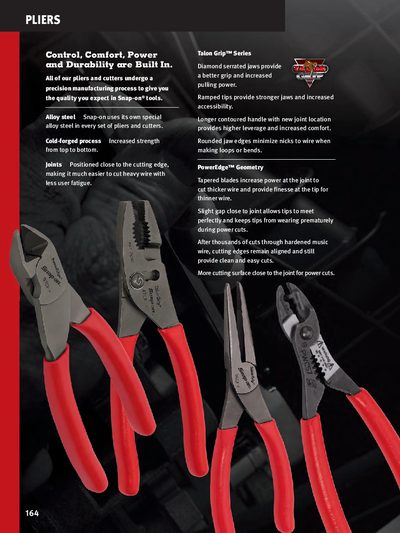 Snap-on 164 Pliers and Cutters Product Leaflet - cover page