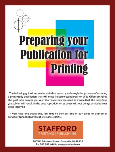 Go Stafford Web Offset Printing Publication Preparation Guide - cover page