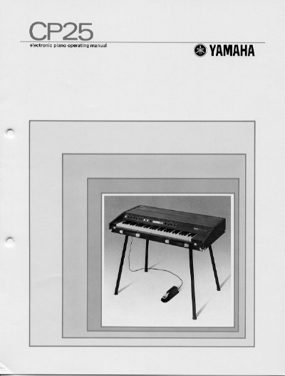 Yamaha CP25 Electronic Piano Operating Manual - cover page