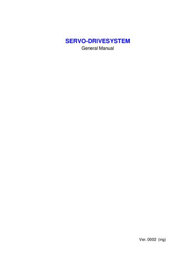 FAGOR MAN REGUL (IN) Servo-Drive System General Manual